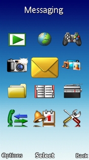 O2 UK theme for Sony Ericsson Aino