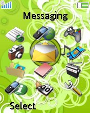 Green Circles K550  theme
