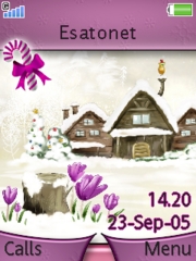 Purple Christmas K810 theme