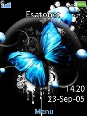 Blue Butterfly theme for Sony Ericsson W508