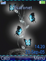 Blue butterflies W830 theme
