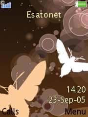 Brown butterfly K810 theme