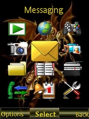 Golden Angel theme for Sony Ericsson Naite