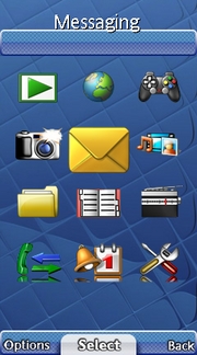 Blue Opera theme for Sony Ericsson Aino