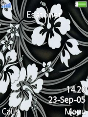 Black Hibiscus K810 theme