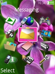 Pink flowers theme for Sony Ericsson K770