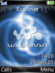 Blue Walkman W580 theme