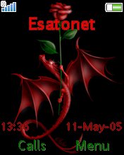 Dragon with rose K610  theme