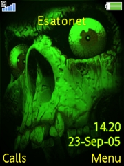 Green Skull K810 theme
