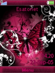Pink Butterfly C902  theme