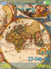 World map theme for Sony Ericsson K800