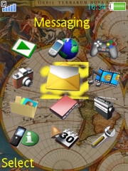 World map theme for Sony Ericsson K800