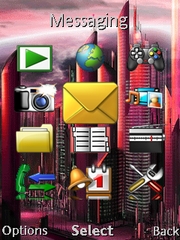 Red City theme for Sony Ericsson Naite