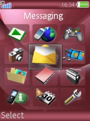 Ruby pink theme for Sony Ericsson K800