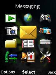 Black and Green W705  theme