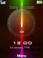 Xperia Clock theme for Sony Ericsson G502