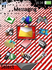Red-Stripes & Splash theme for Sony Ericsson K800
