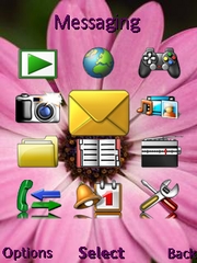 Pink flower theme for Sony Ericsson W715