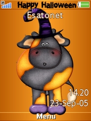 Halloween Cow theme for Sony Ericsson W595