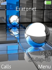Metallic Ball K810 theme