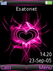 Neon heart K800 / K800i theme