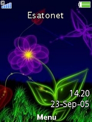 Neon Flower W995  theme