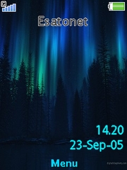 Blue night - Aurora theme for Sony Ericsson W980