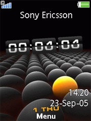 Balls Clock theme for Sony Ericsson G705