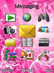 Pink hearts theme for Sony Ericsson Hazel