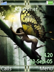 Green fairie K810 theme