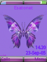 Purple Butterfly W580 theme