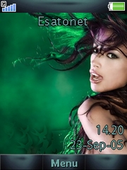 Green Face Cedar  theme