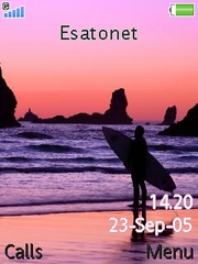 Surfer At Sunset W580 theme