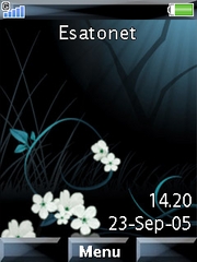Blue Little Flowers theme for Sony Ericsson W705