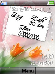 Beautyful clock time W760  theme