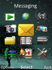 Animated Snow theme for Sony Ericsson W980