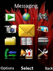 Red gerbera theme for Sony Ericsson C902