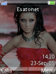 Lady in red K810 theme