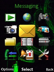 Green beam theme for Sony Ericsson zylo