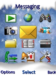Christmas Linux Penguin theme for Sony Ericsson T715