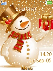 Snowman theme for Sony Ericsson Naite