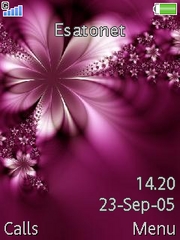 Pink flower abstract theme for Sony Ericsson W580 / W580i