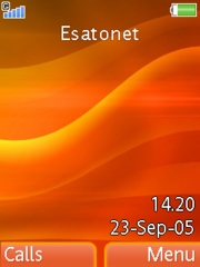 Orange waves K810 theme
