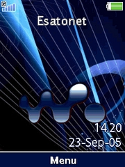 Blue Walkman theme for Sony Ericsson W902