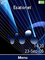 Blue Walkman W595  theme