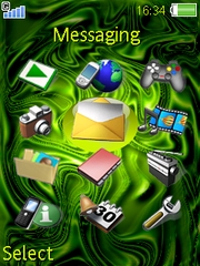 Green slime theme for Sony Ericsson K800