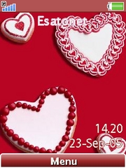 Valentine cookie theme for Sony Ericsson C905