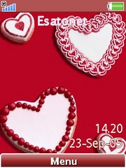 Valentine cookie theme for Sony Ericsson W902