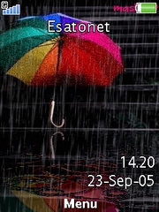 Colourful Rain theme for Sony Ericsson W508
