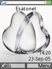 Glass heart W830 theme